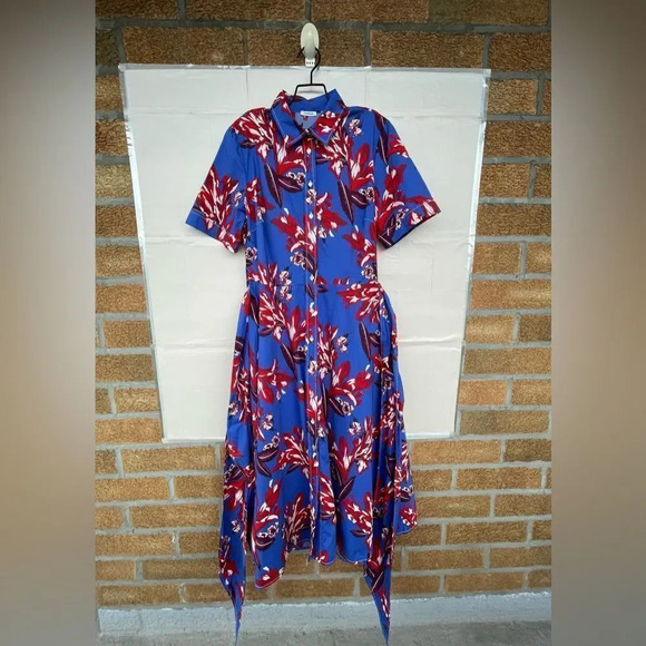 P.A.R.O.S.H. floral-print maxi shirt dress size large - Picture 4 of 13